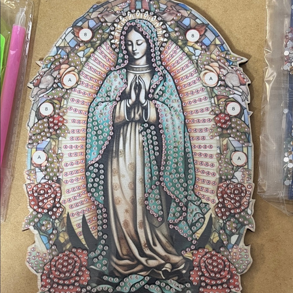 Colorful Religious Diamond Painting Art Piece